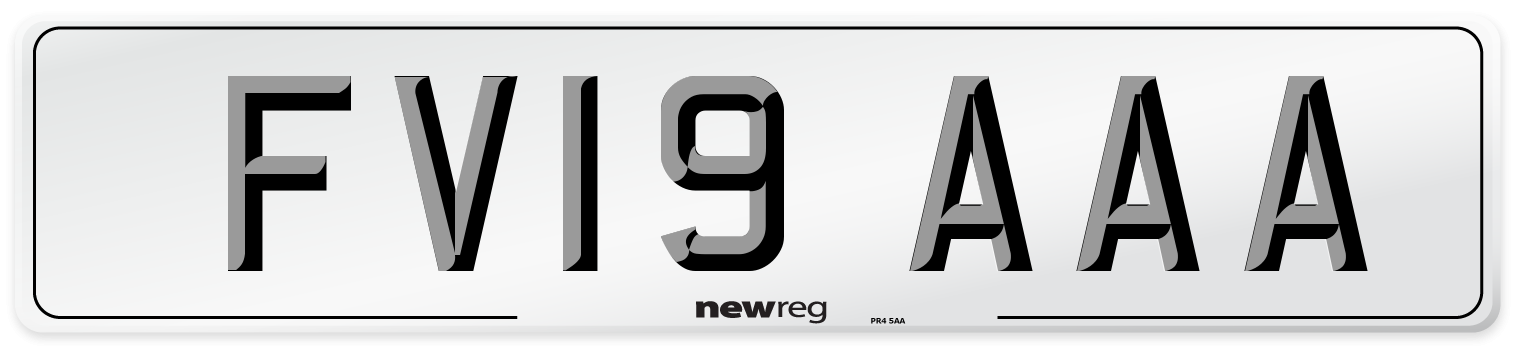 FV19 AAA Number Plate from New Reg